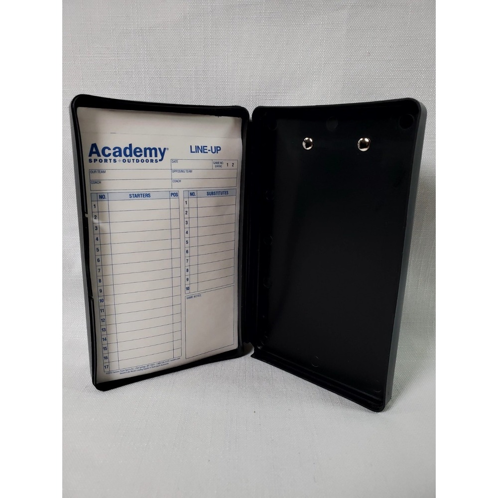 Academy Sports Line-Up Clipboard Coach Roster Board w/ Sheets Black